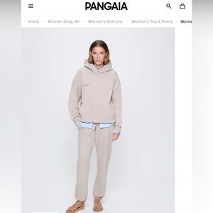 PANGAIA 365 Midweight TWO-PIECE SET, Stone, Sweatshirt + Track Pants, Size S,NWT